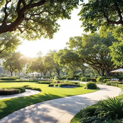 Lodha Elanza, Sarjapur Road - a different project Tree-lined lawns and winding paths, Lodha Elanza render